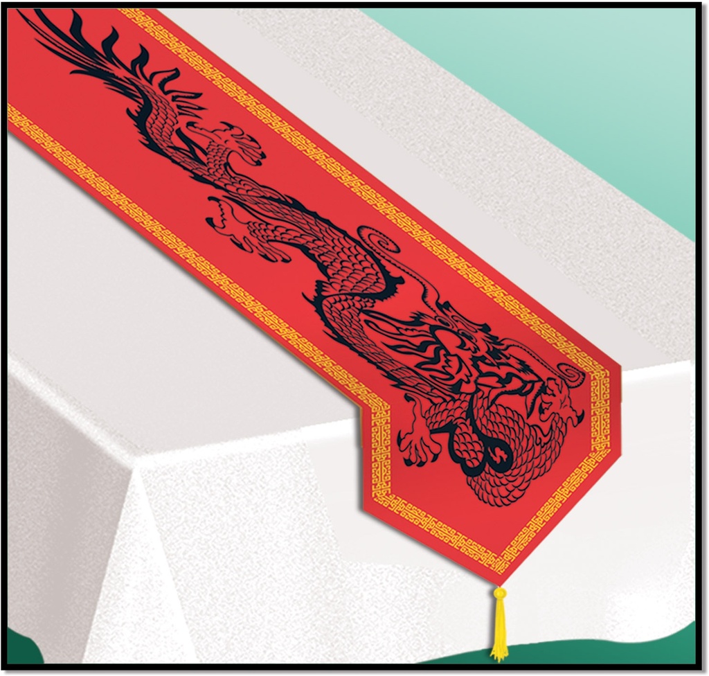 1.8m x 28cm Printed Asian Table Runner