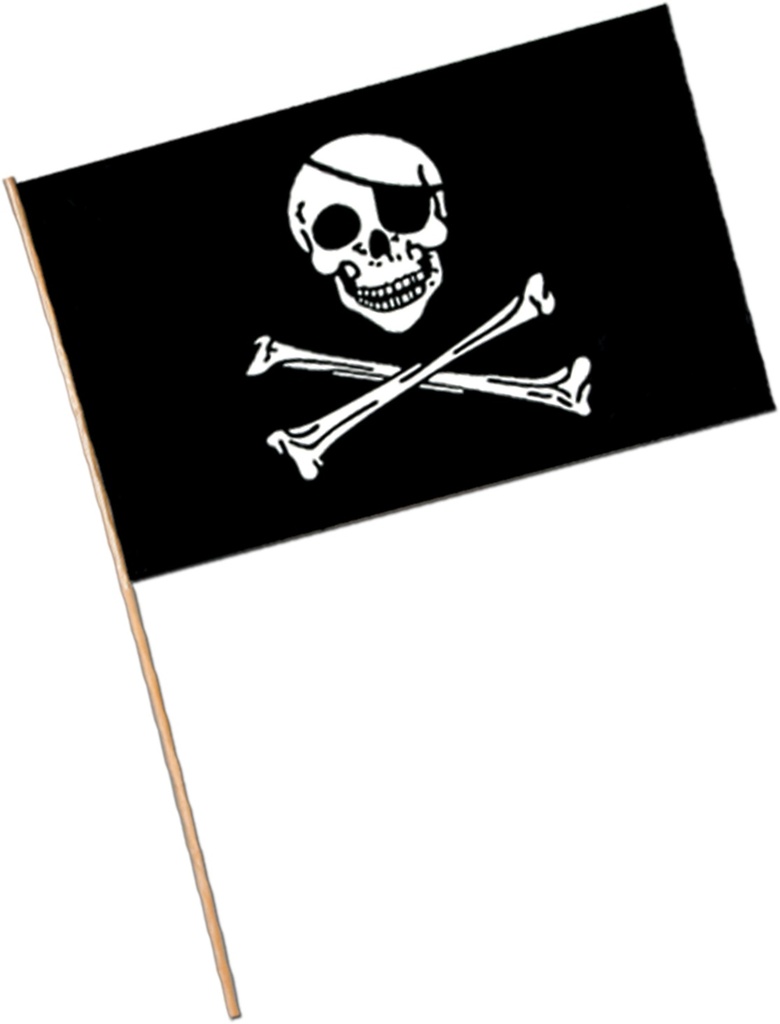 43cm x 28cm Plastic Pirate Flag