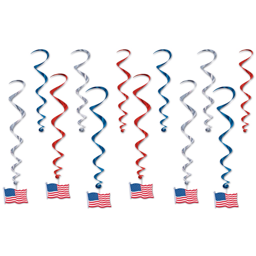 American Flag Whirls, 44cm-71cm