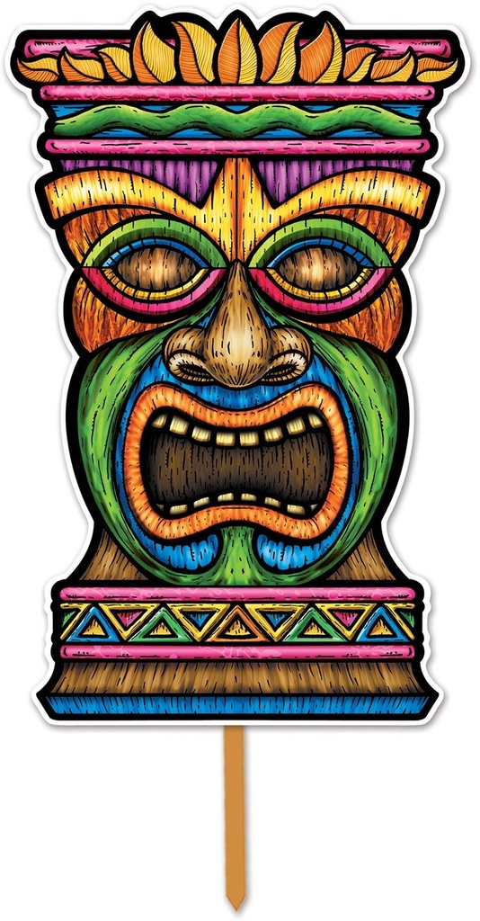 3-D Plastic Tiki Yard Sign