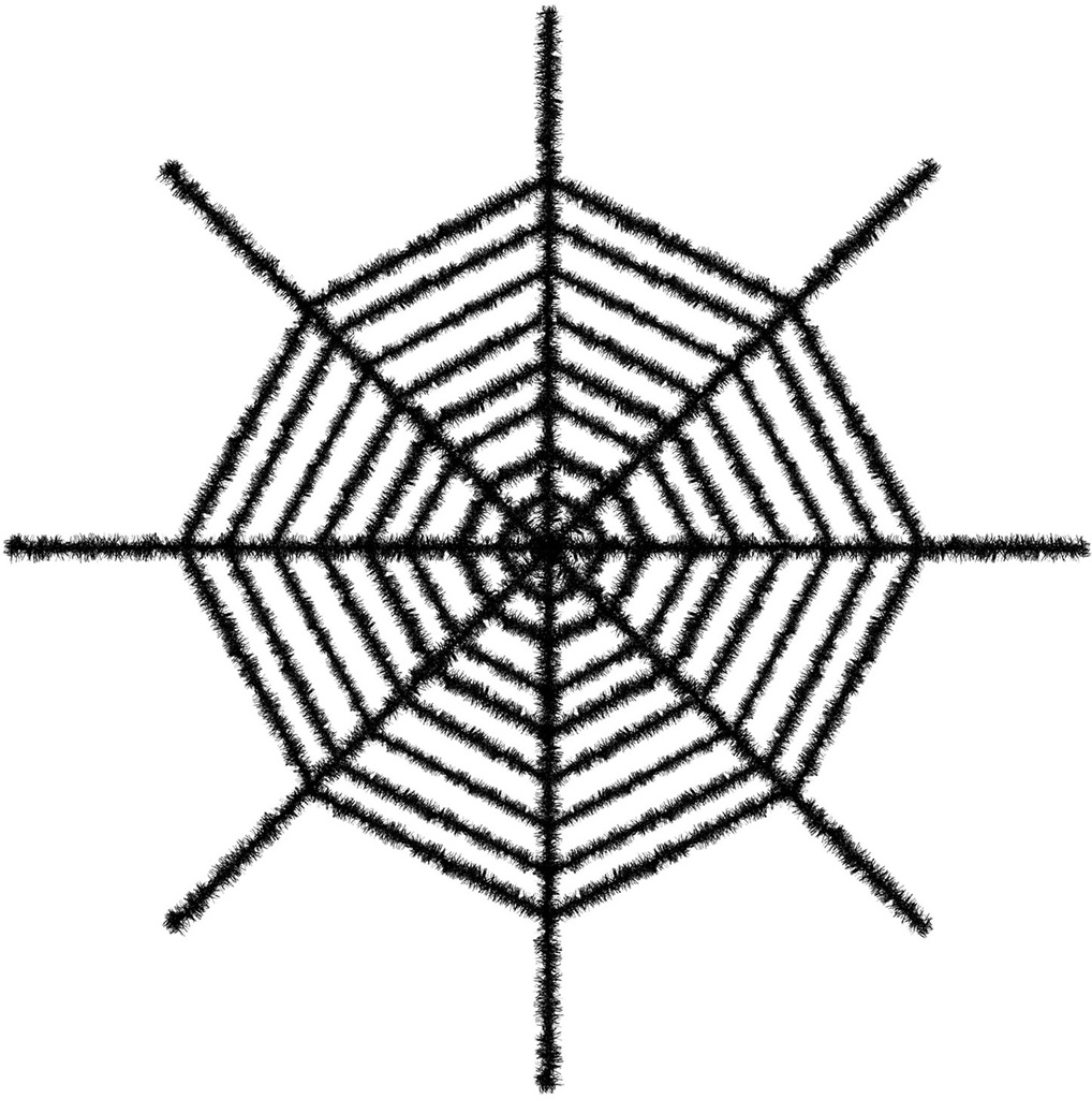 1.82m Giant Shimmering Spider Web - Black
