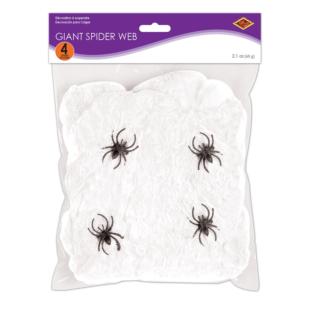 Fr Giant Spider Web, 59g/pkg 4-2"