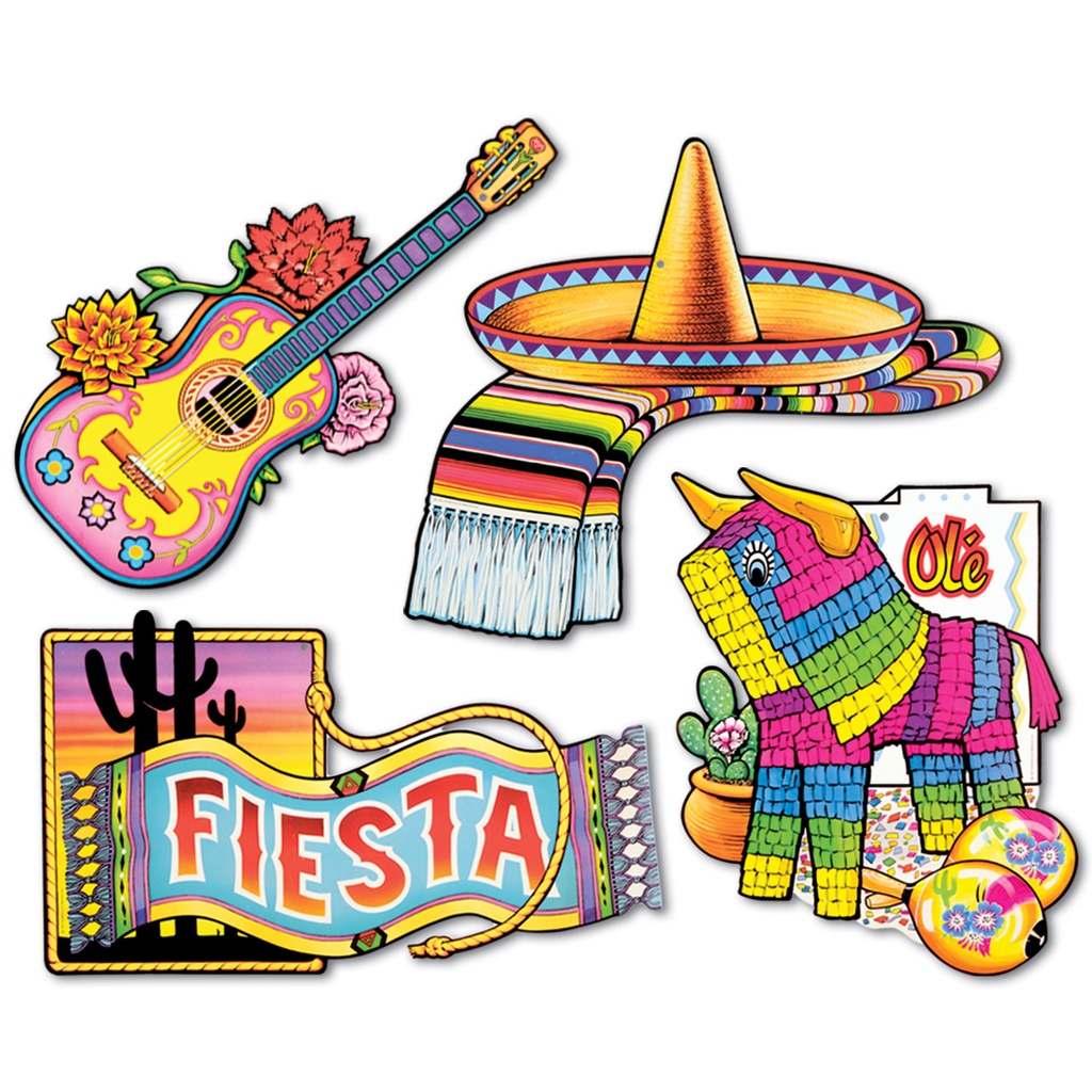 Fiesta Cutouts, 45-50cm, 4/pkg