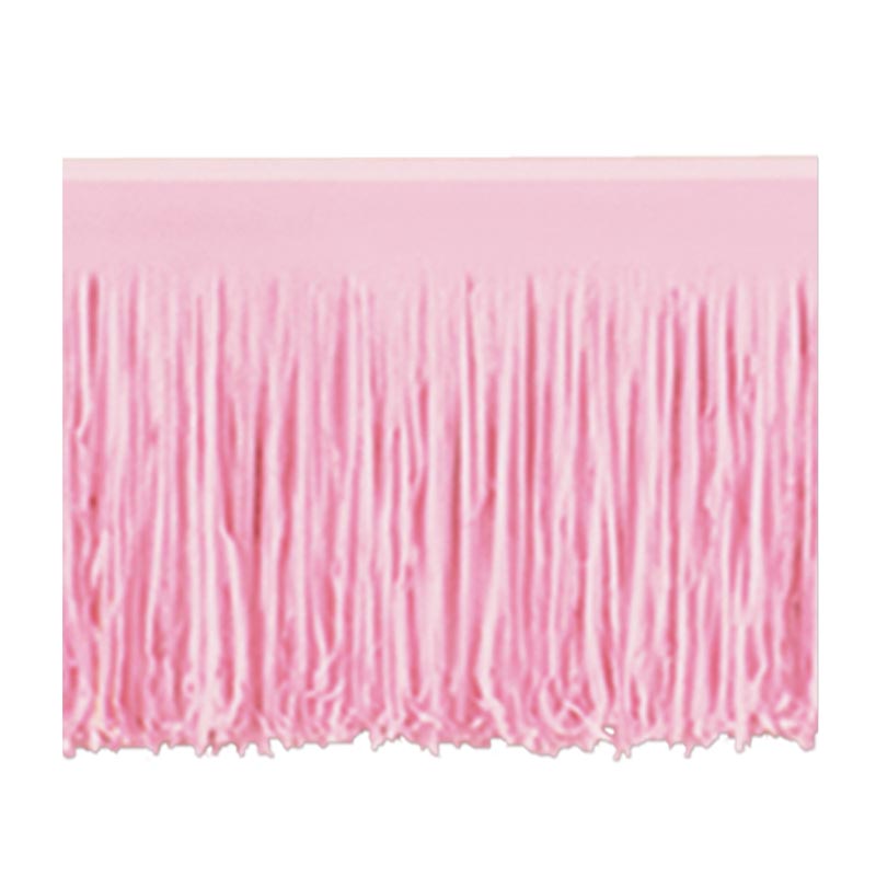 3m x 38cm Tissue Fringe Drape - Pink