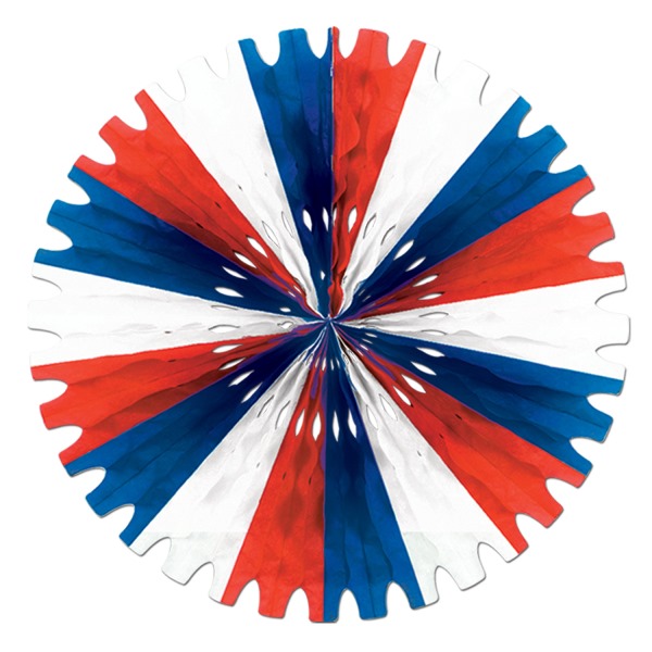 63cm Tissue Fan - Black/White