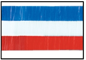 9m x 6.5cm Patriotic Crepe Streamer