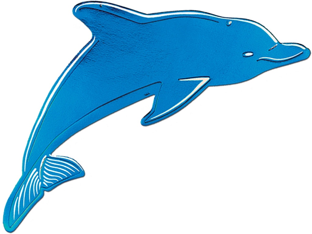 60cm Foil Dolphin Silhouette