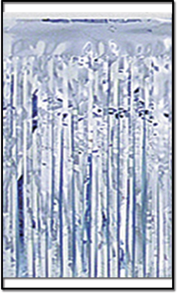 3m x 38cm Metallic Fringe Drape - Silver