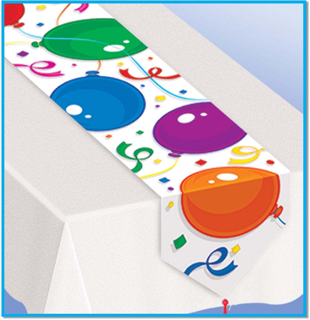 1.8m x 28cm Printed Party Balloons Table Runner