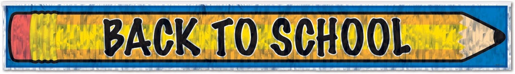 Metallic Back to School Fringe Banner