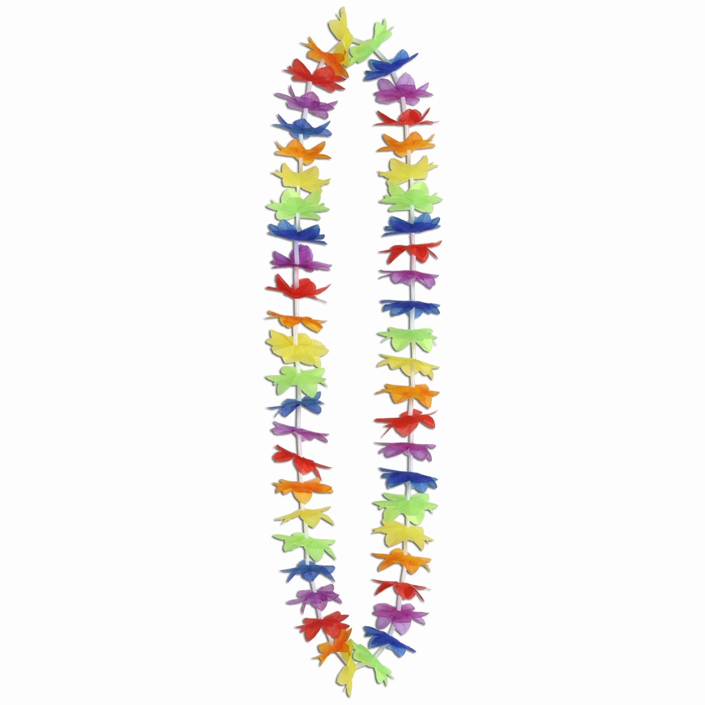 1m Silk 'N Petals Rainbow Floral Lei