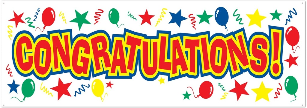 1.5m x 53cm Congratulations Sign Banner