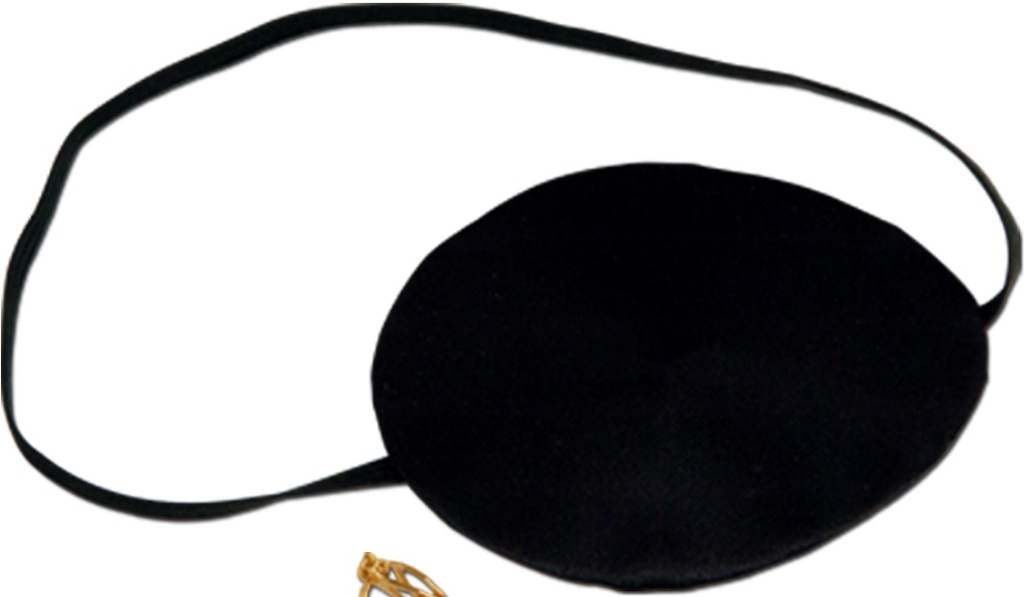 Pirate Eye Patch with Plastic Earring, 6.5cm