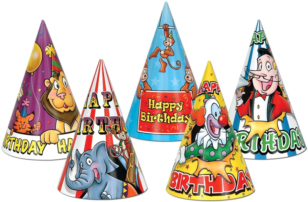 16.5cm Circus Birthday Hats