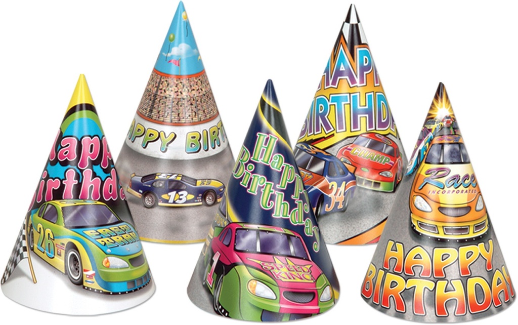 Race Car Birthday Hats, 16.5cm