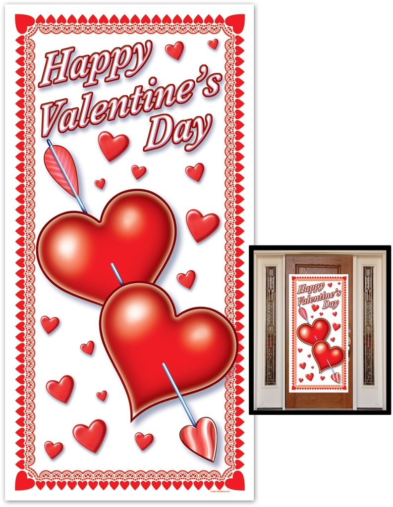 1.5m x 76cm Happy Valentine's Day Door Cover