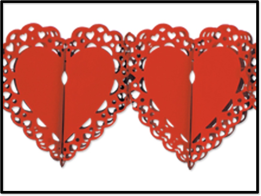 Lace Heart Garland, 3.6m