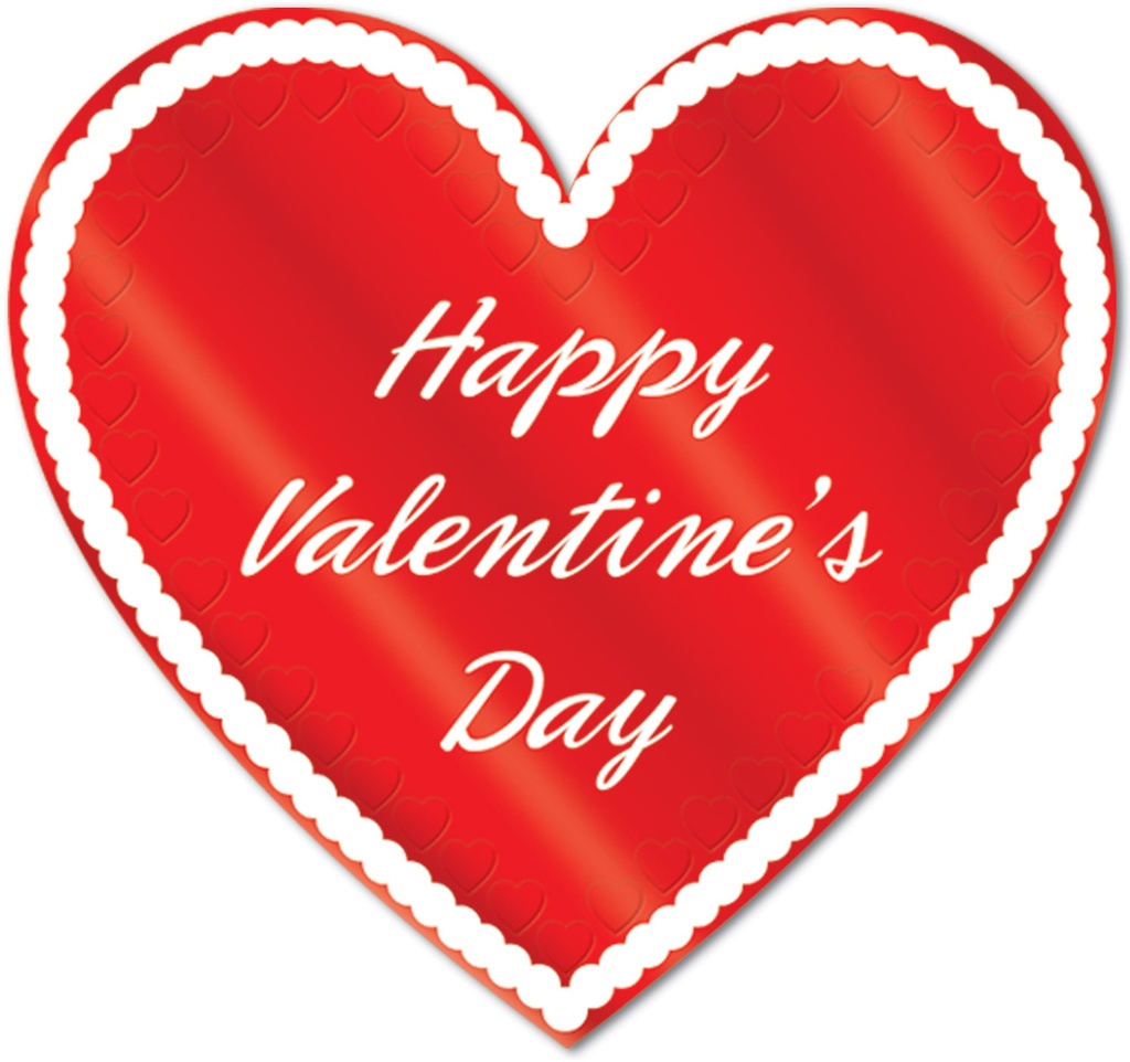 33cm Printed Foil Heart Cutout