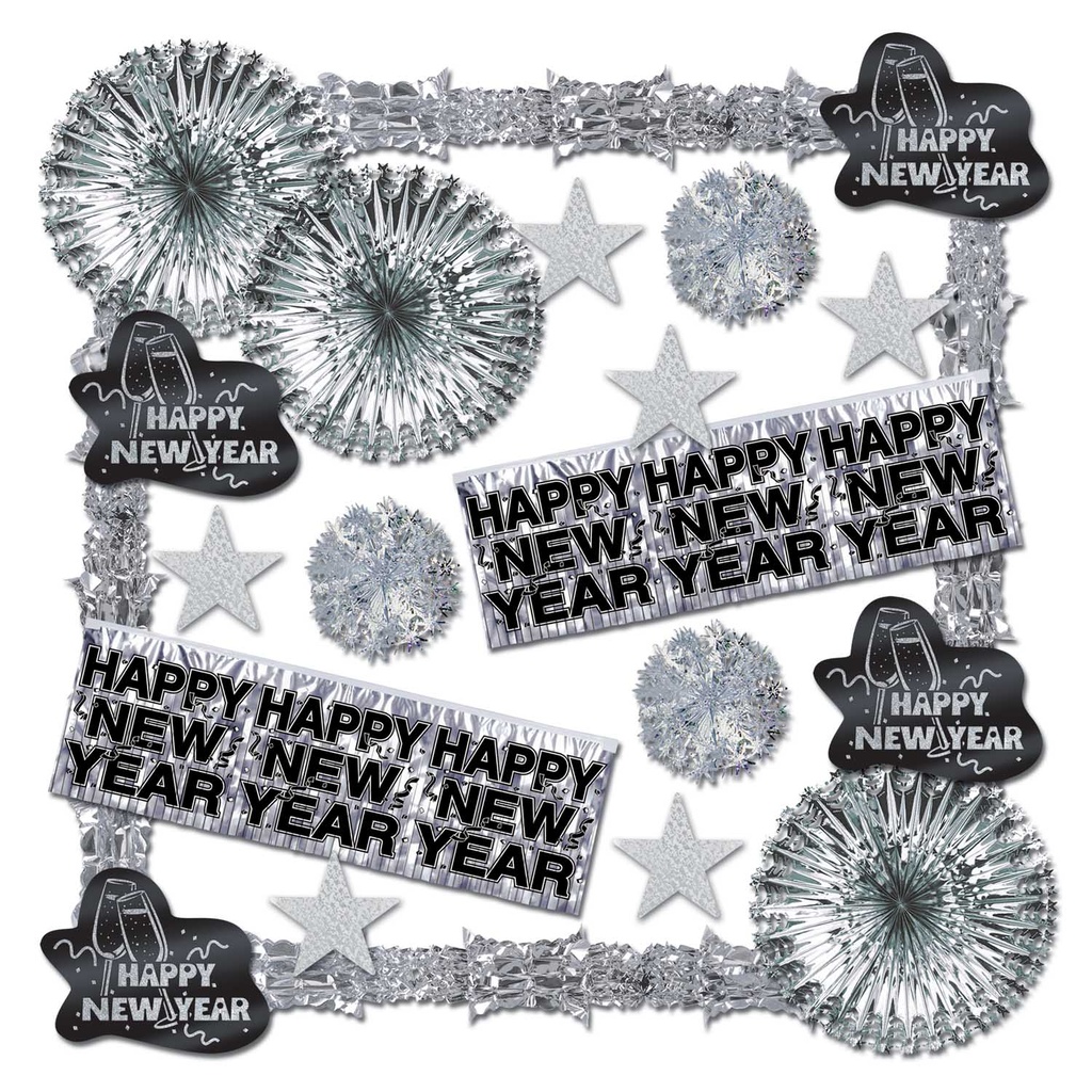 Shimmering Silver NY Decorating Kit