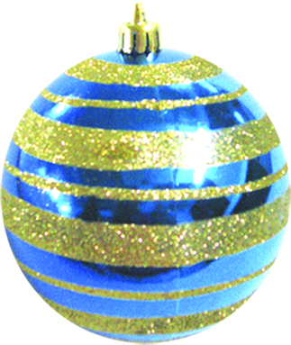 Bauble with Gold Glitter, 15cm