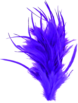 Feather with Clip - Purple