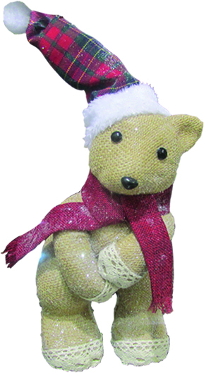 Hessian Bear, 26cm