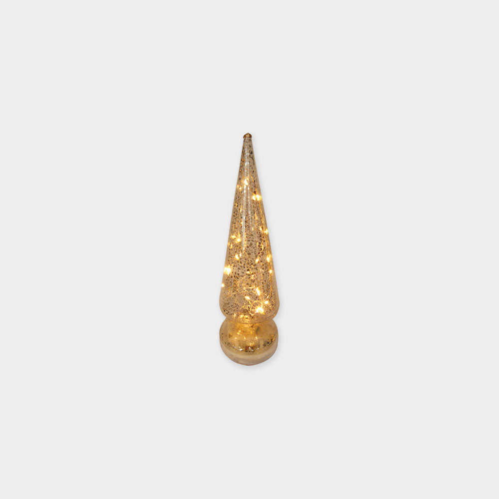 Light-Up Glass Cone Centrepiece, 30cm