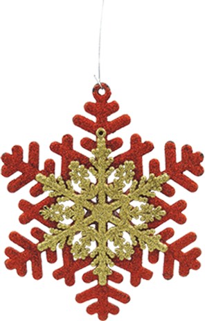 Glittered Snowflake, 15cm