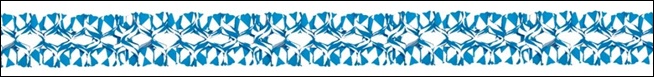 Diamond-Printed Tissue Garland - Blue/White