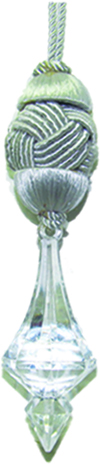Beaded Silk Finial, 12.5cm