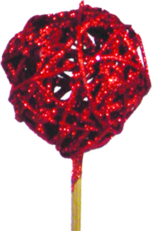 6cm Lata Ball with 10cm Stem - Red