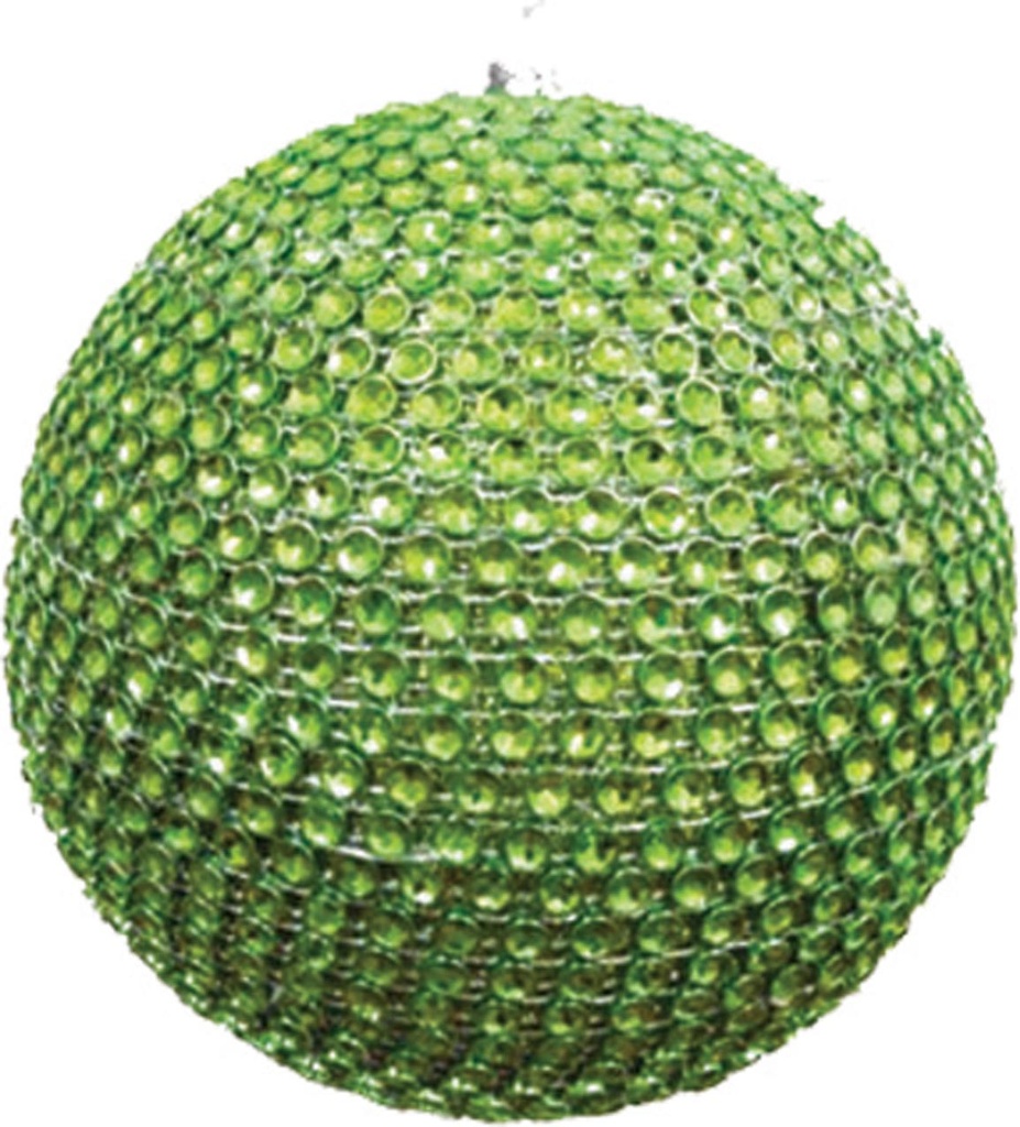 15cm Studded Bauble - Lime Green