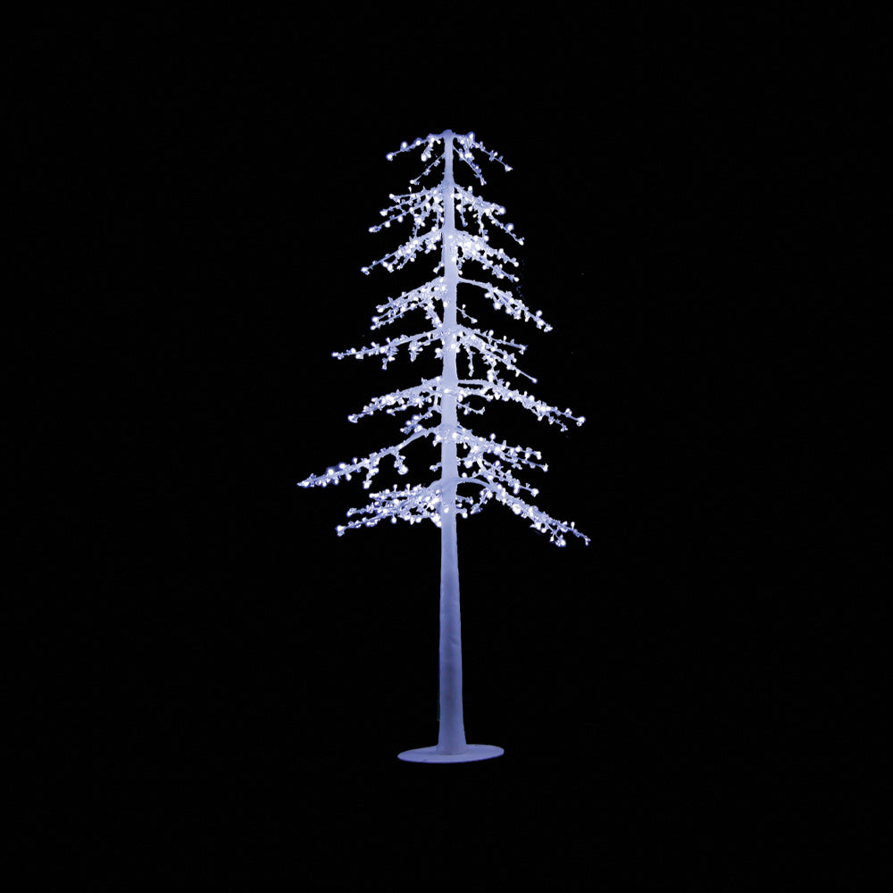 180cmH x 90cmD Light-up Crystal Tree, White LED