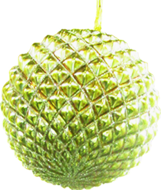 10cm Glass Durian - Gold