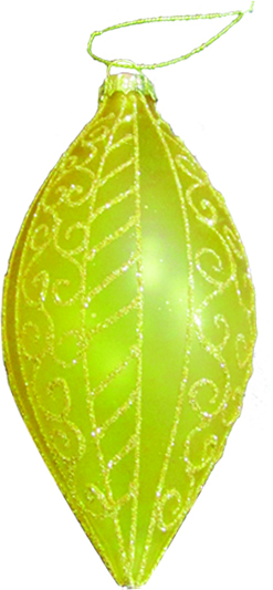 12cm Decorative Matte Glass Drop - Gold