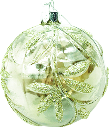 12cm Decorative Transparent Ball - Grey