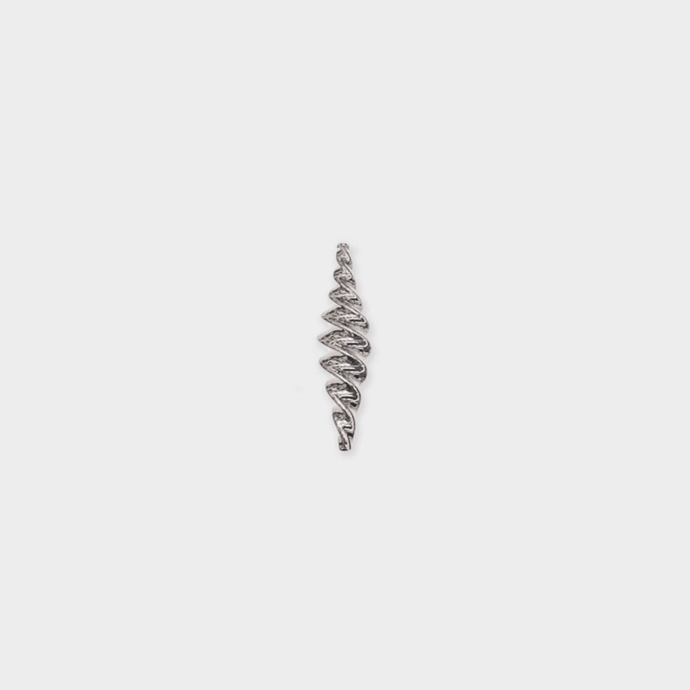 10.5cm Shiny Twist Drop - Silver