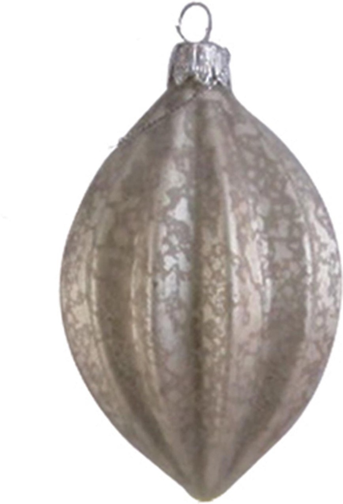 Glass Oval Ornament, 11cm