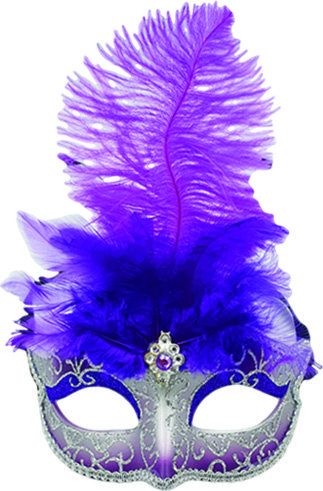 Feather Mask - Purple