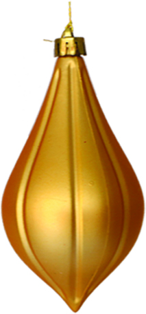12.5cm Matte Ornament - Gold