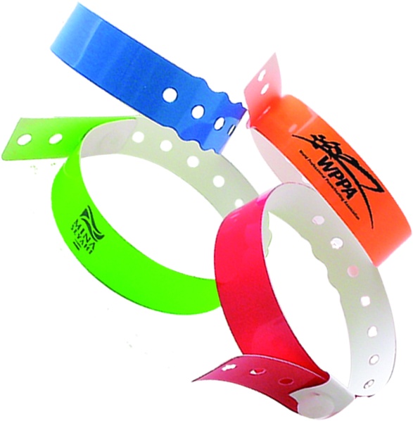 Soft-Touch Plastic Wristbands, 25cm