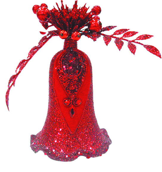 18cm Ornamental Bell - Red