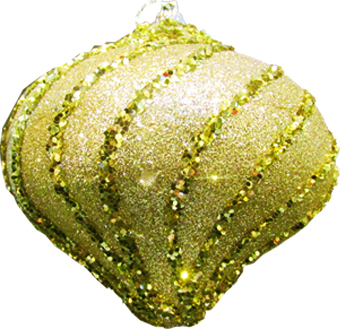 8cm Studded Swirl Onion - Gold
