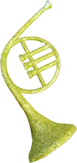 15cm French Horn - Gold
