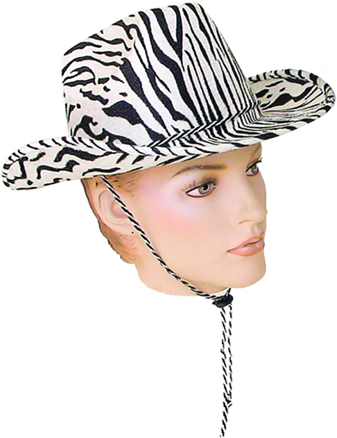 Cowboy Hat with Zebra Design