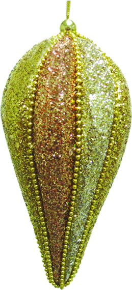 16.5cm Glittered Onion - Gold/Copper