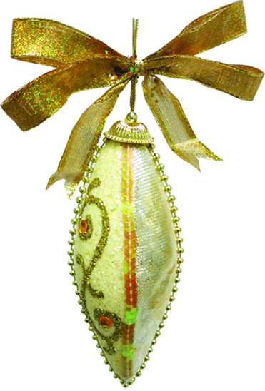 15cm Fabric Drop - Gold