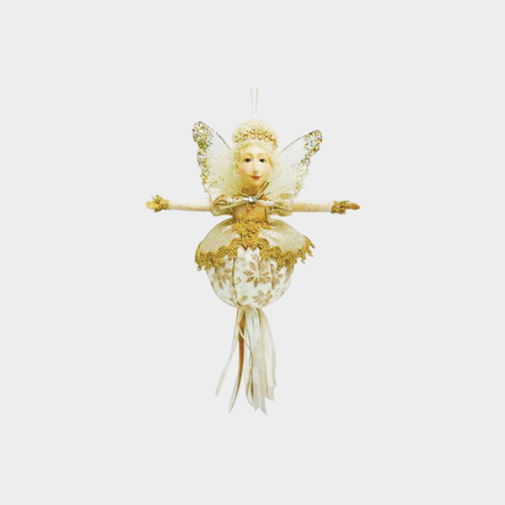 18cm Angel Ball - Cream/Gold