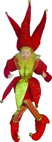 20" Sharp nose elf - Gold/Red