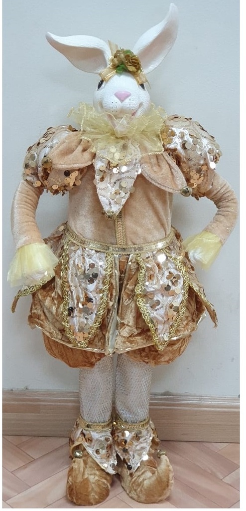 60cm Standing Bunny - Gold
